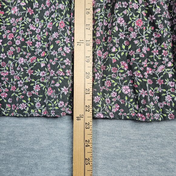 Marks & Spencer Collection Women's Size 10 Black & Pink Floral Printed Blouse - Picture 8 of 11